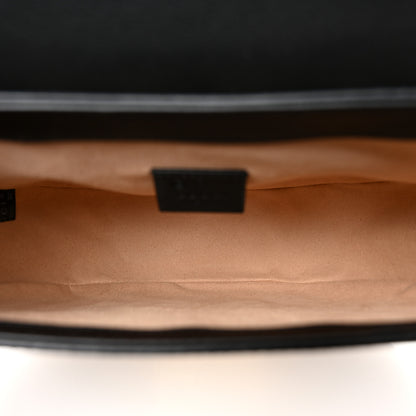 Gucci GG Supreme Monogram Web Medium Padlock Messenger Shoulder Bag Black 5 of 10