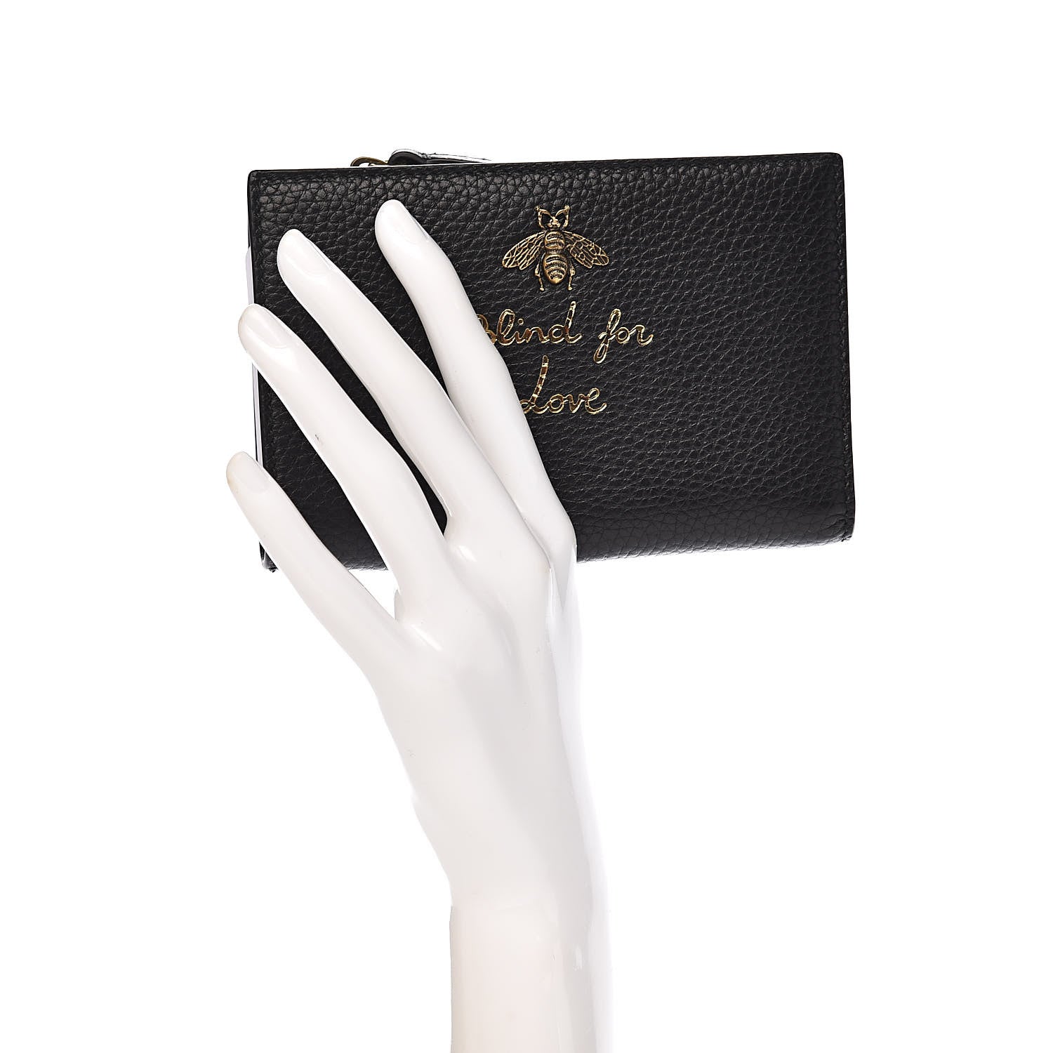 Gucci Calfskin Cellarius Blind For Bi-Fold Wallet Black 2 of 7