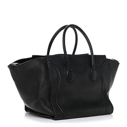 Celine Grained Calfskin Medium Phantom Luggage Black 2 of 4
