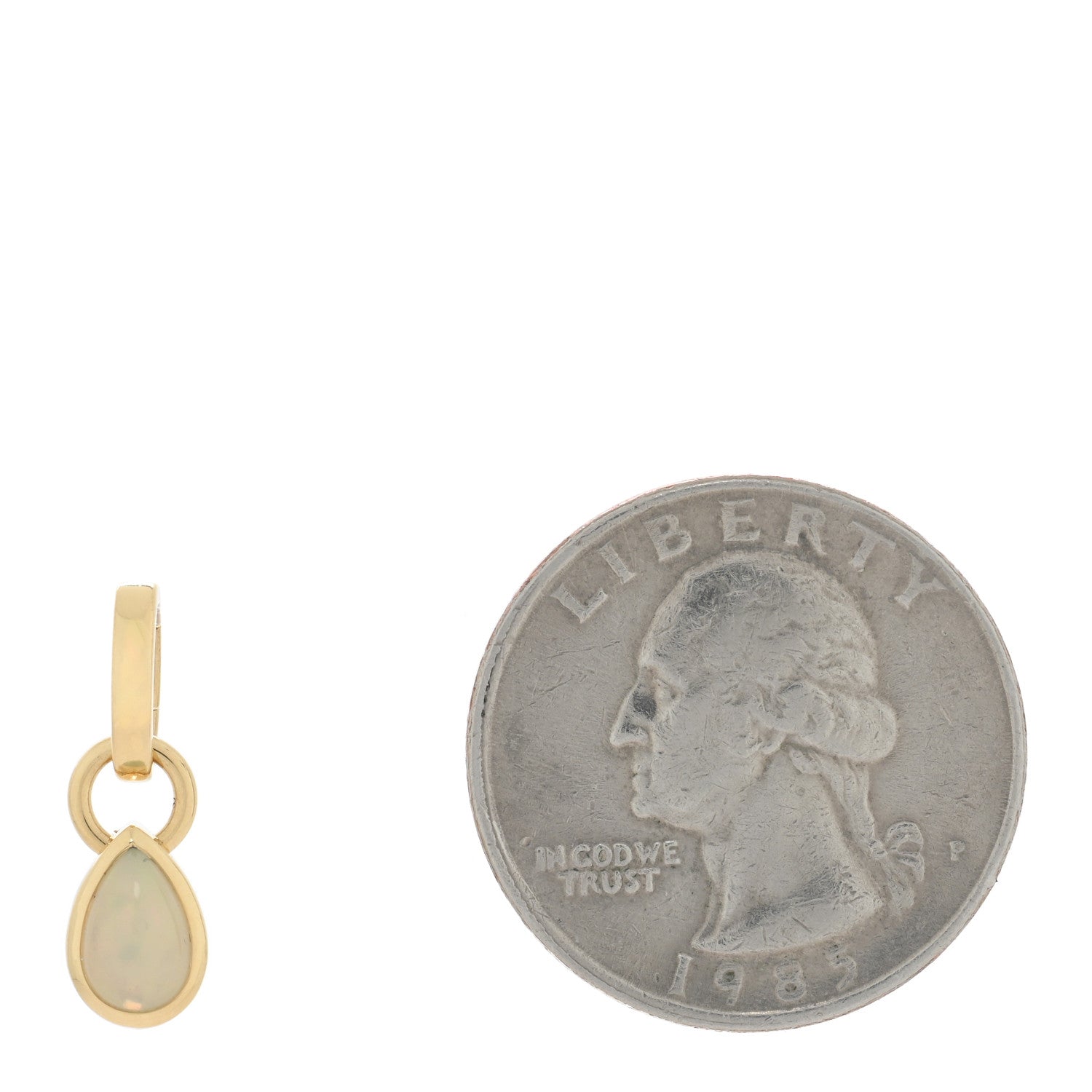 Foundrae 18K Yellow Gold Opal Forever & Always a Pair Pendant 2 of 3