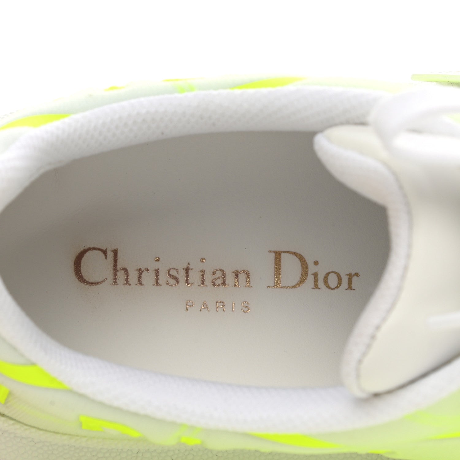 Christian Dior Reflective Fabric Shaded Dior-ID Platform Sneakers 38 Yellow Fluo 7 of 9