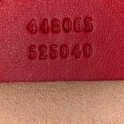 Gucci Calfskin Matelasse Mini GG Marmont Chain Shoulder Bag Hibiscus Red 7 of 12