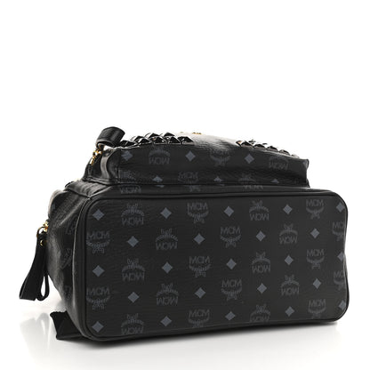 MCM Visetos Studded Medium Stark M Backpack Black 3 of 9