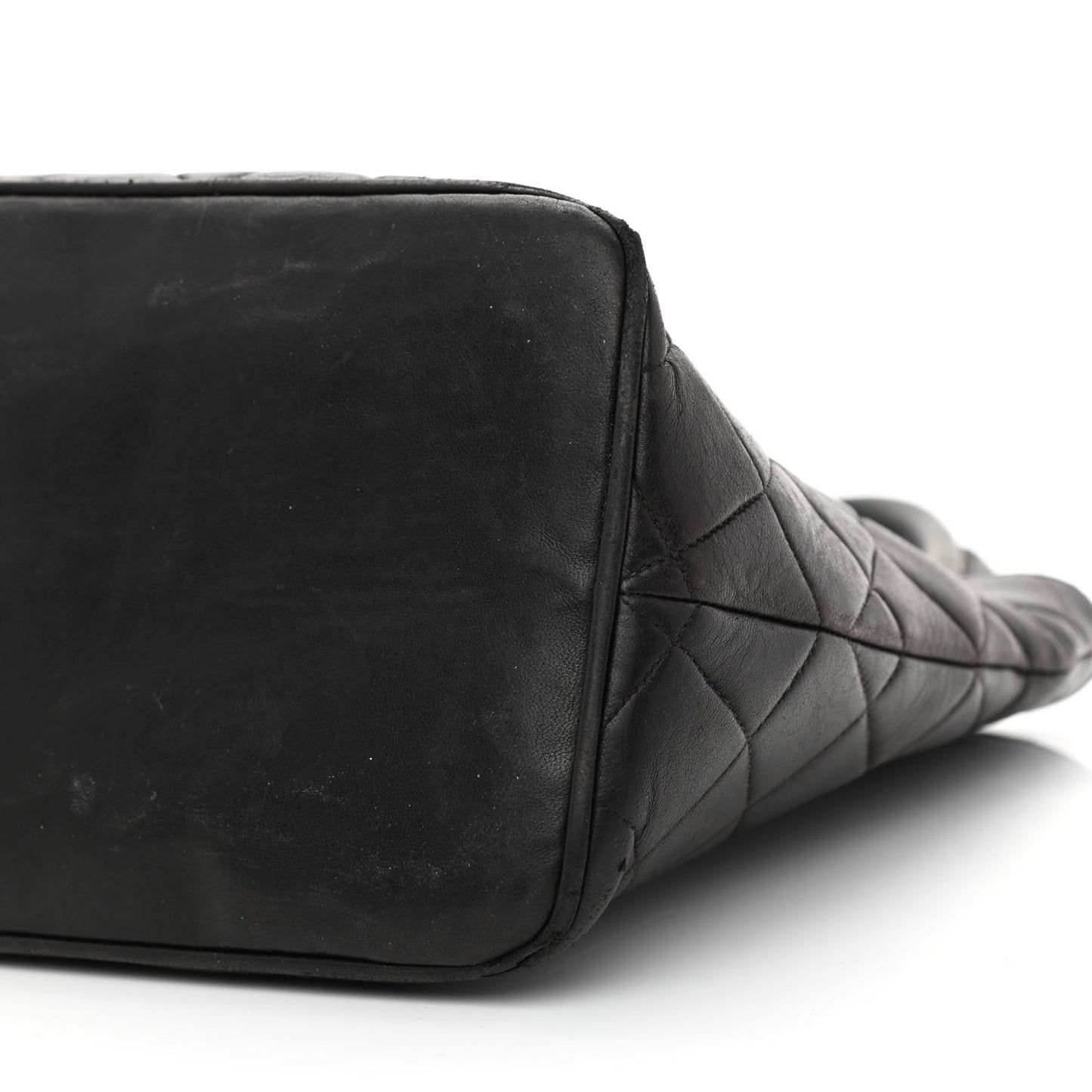 Lambskin Quilted Medallion Tote Black