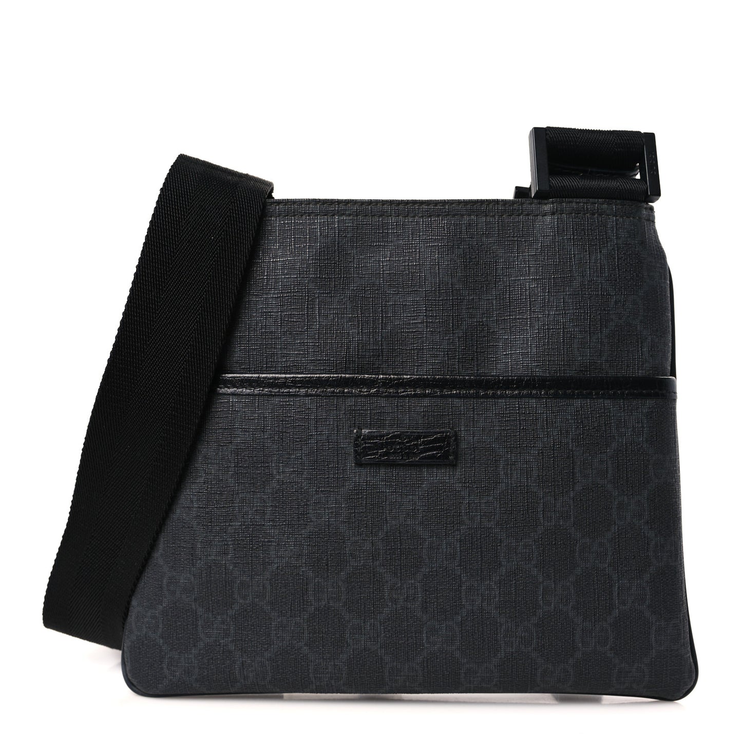GG Plus Flat Messenger Bag Black Grey