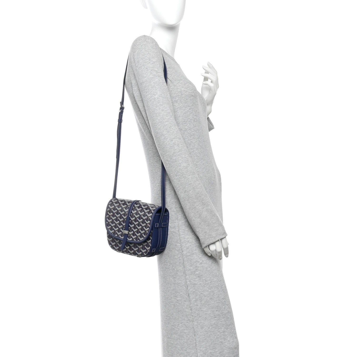 Goyard Goyardine Belvedere II PM Messenger Bag Navy 2 of 9