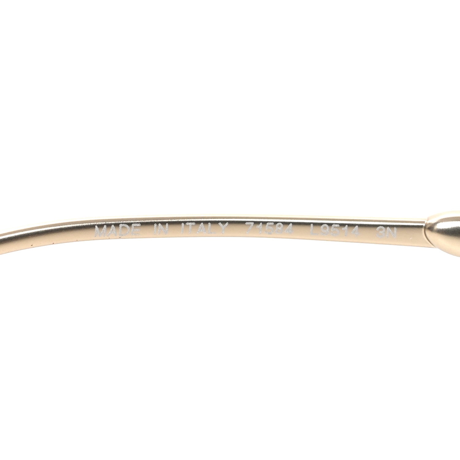 Chanel Metal Crystal Sparkling Wheat Rectangle Sunglasses 71584 Gold 6 of 7
