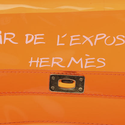 Hermes Vinyl Souvenir De L'Exposition Kelly Orange 5 of 10