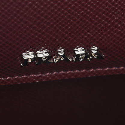 Prada Saffiano Cuir Medium Double Bag Granato 6 of 7
