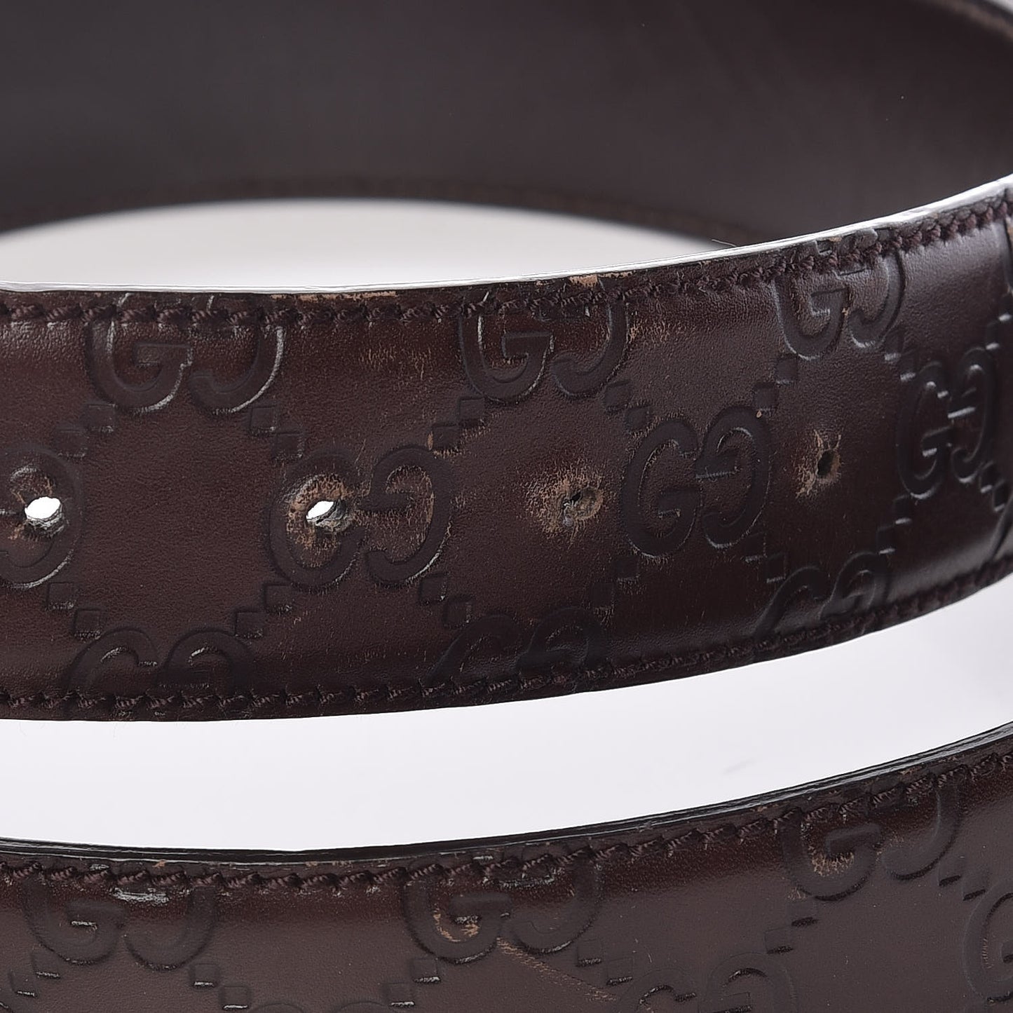 Guccissima Interlocking G Belt 100 40 Dark Brown