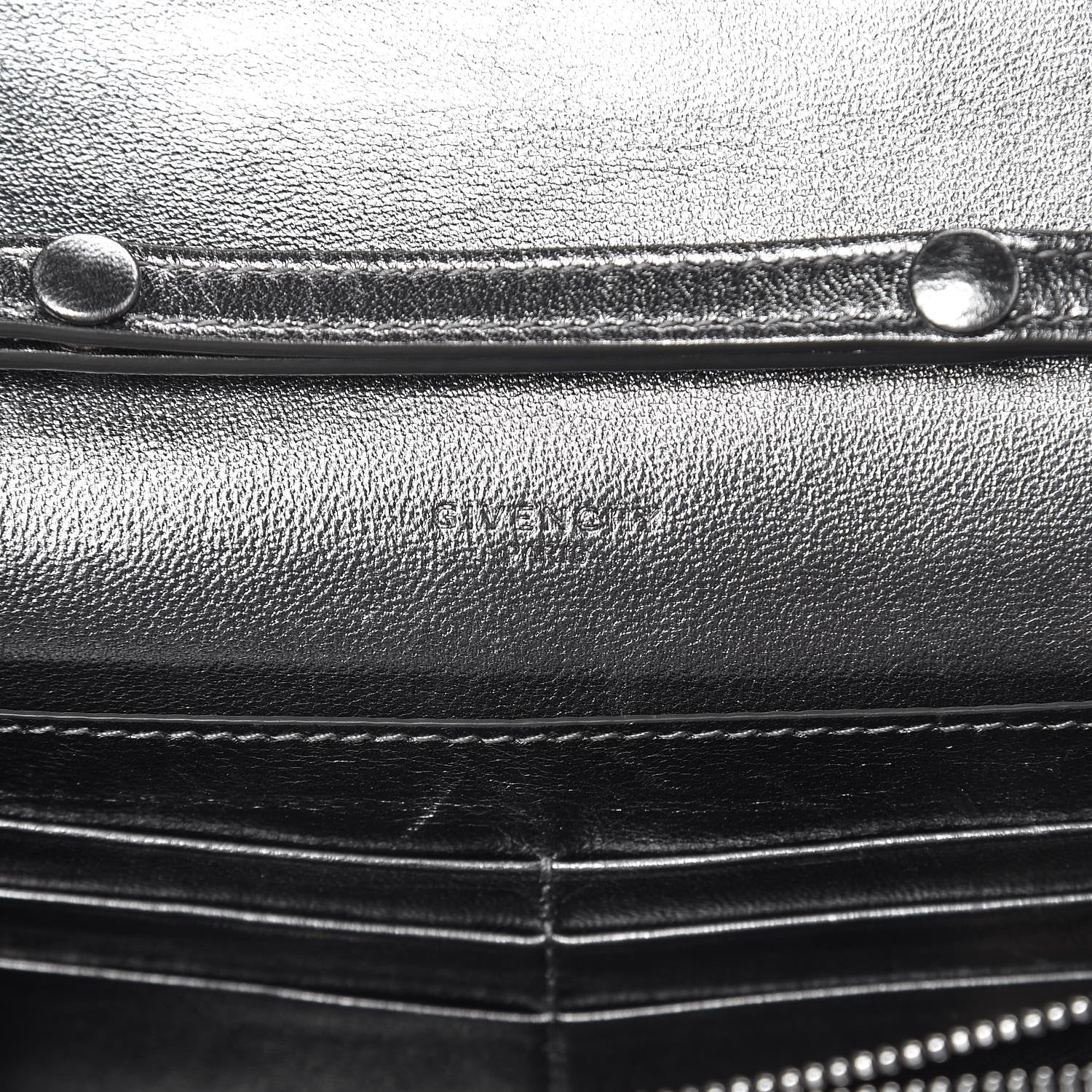 Givenchy Lambskin Emblem Chain Wallet Black 6 of 16