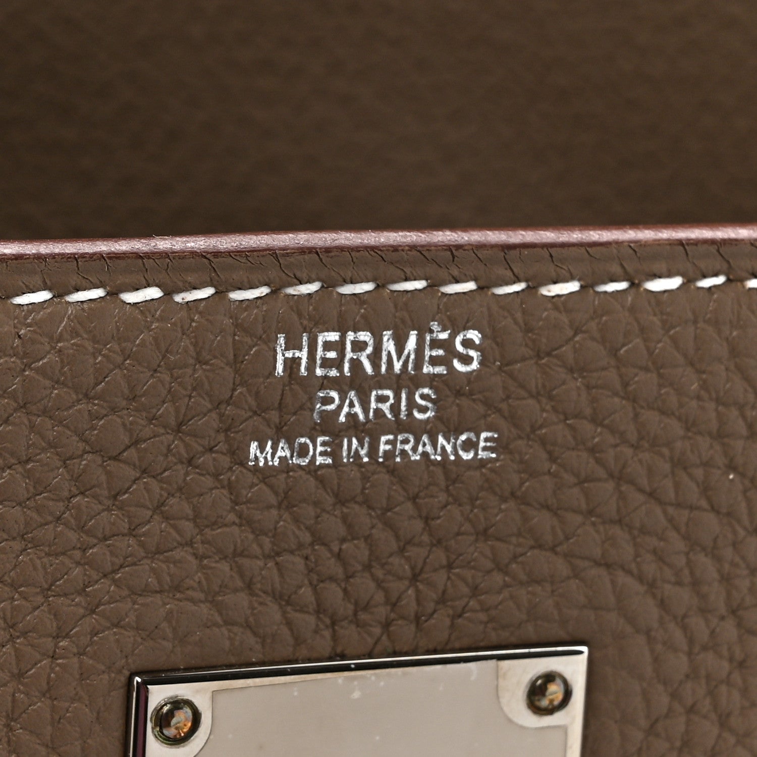 Hermes Togo Kelly Messenger Etoupe 6 of 10