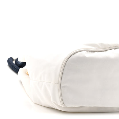 Prada Re-Nylon Triangle Mariner Small Bucket Bag White Baltico 8 of 9
