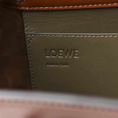 Loewe Calfskin Linen Lazo Tote Khaki Green 8 of 10