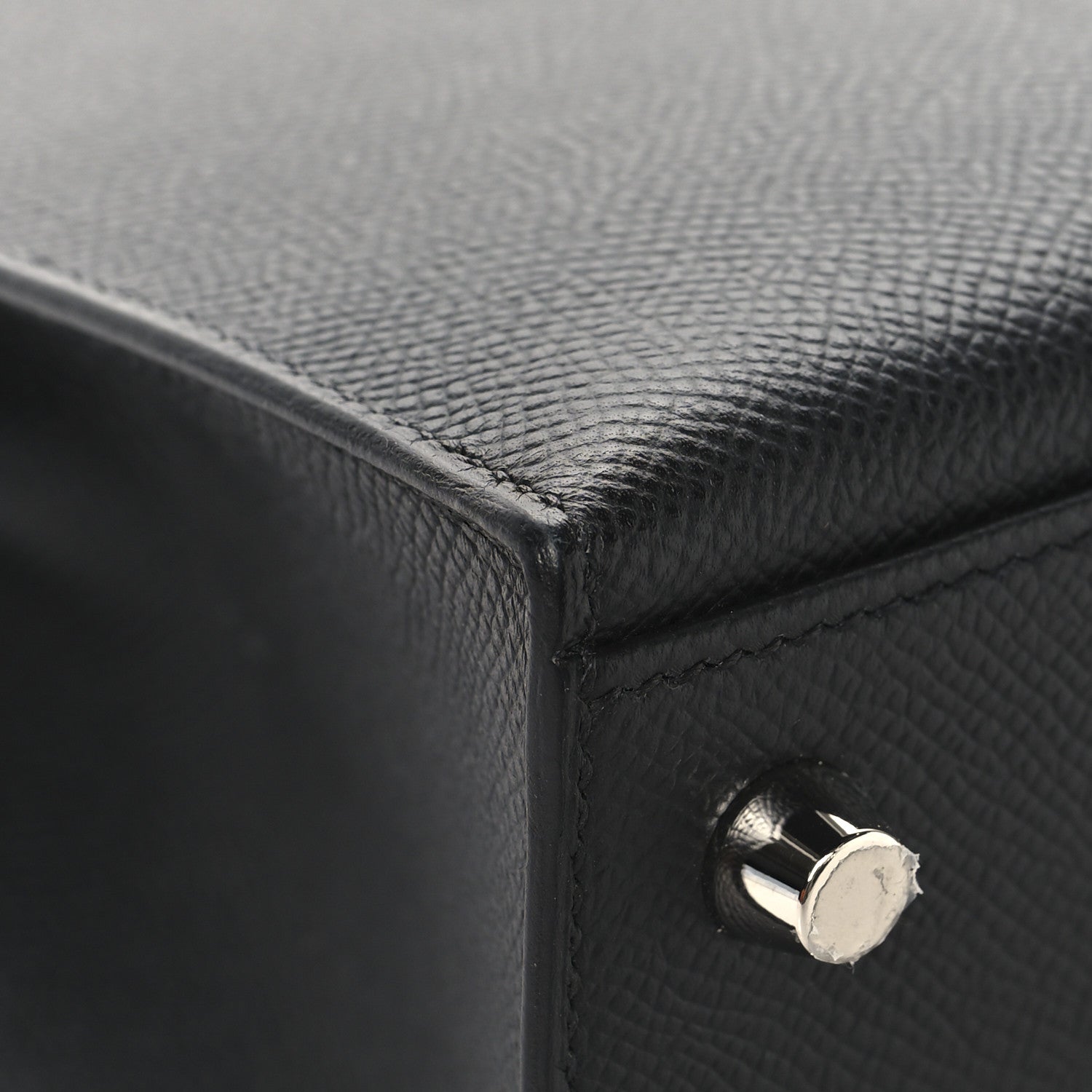 Hermes Epsom Tri-Color Kelly Sellier 25  Black Ardoise Bleu Zanzibar 11 of 13
