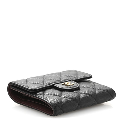 Chanel Caviar Quilted Compact Flap Wallet Black 4 of 10
