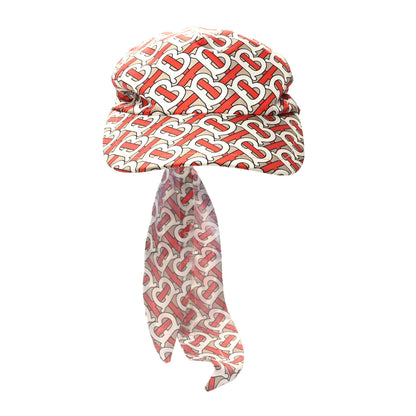 Burberry Silk TB Monogram Foulard Baseball Hat S Vermillion 2 of 7