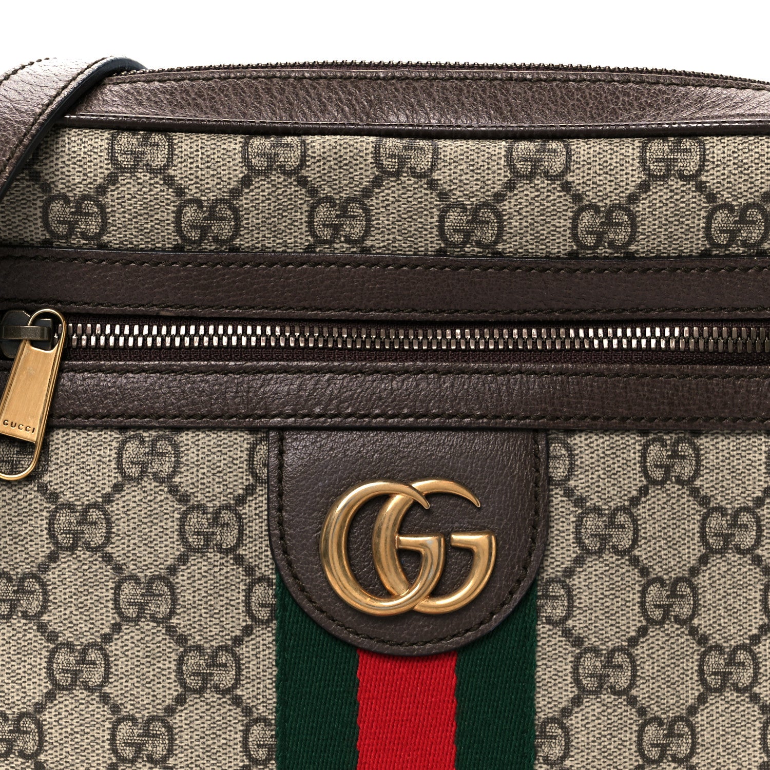 Gucci GG Supreme Monogram Web Small Ophidia Messenger Bag Brown 16 of 21