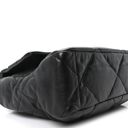 Chanel Goatskin Quilted Large Chanel 19 Flap Black 9 of 10