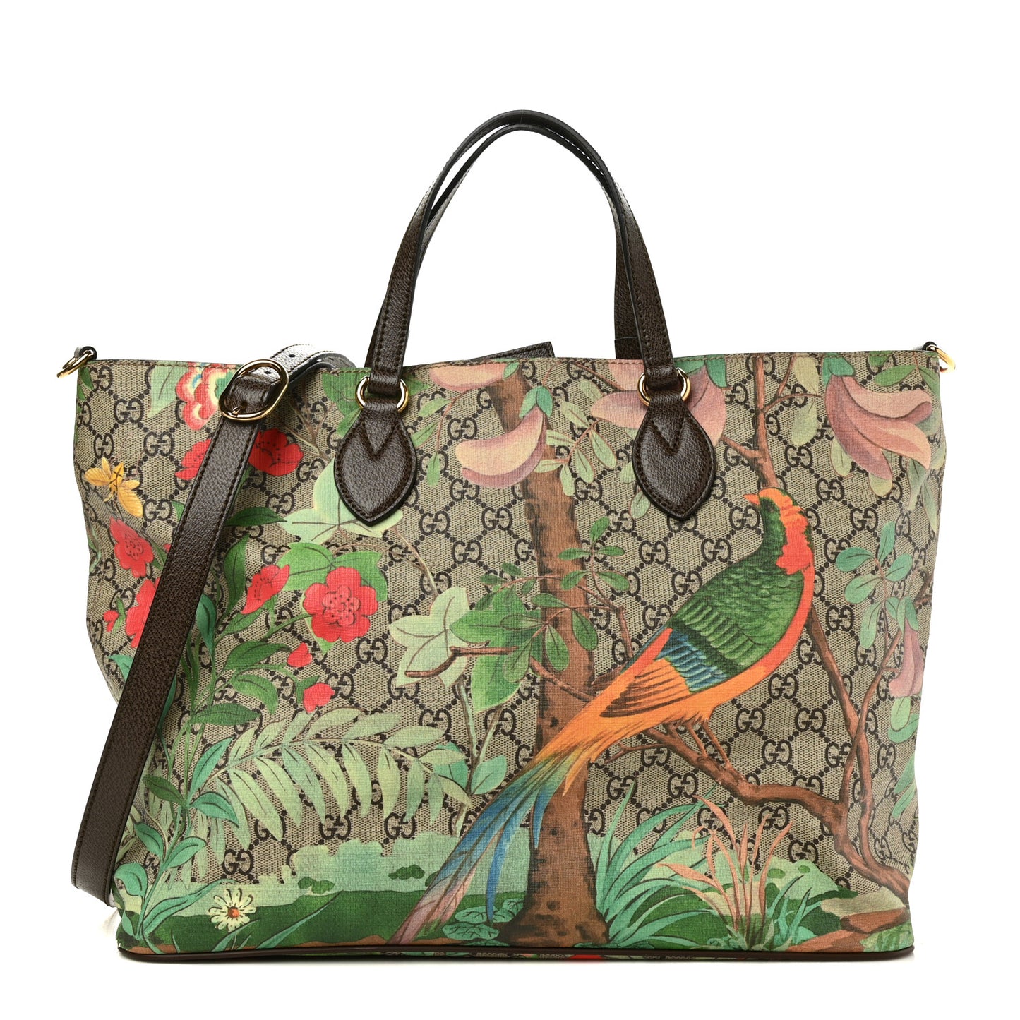 Soft GG Supreme Monogram Tian Medium Crossbody Tote Beige Multicolor New Acero