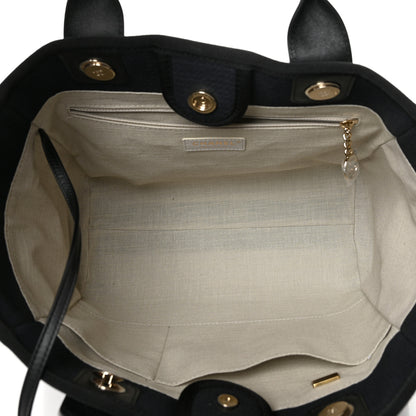 Chanel Mixed Fibers Small Deauville Tote Black 5 of 12