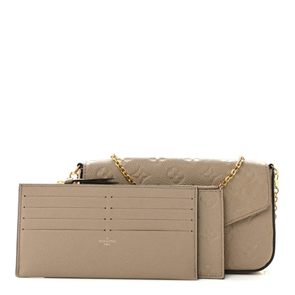 Louis Vuitton Empreinte Pochette Felicie Chain Wallet Tourterelle 3 of 13