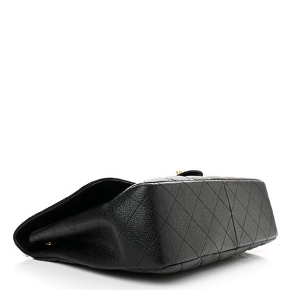 Chanel Caviar Quilted Jumbo Single Flap Black 4 of 13
