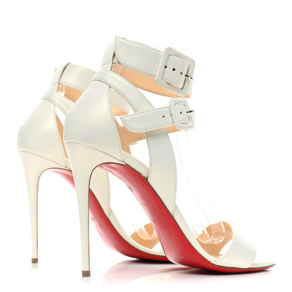 Christian Louboutin Nappa Multipot 100 Sandals 41 Snow White 4 of 12