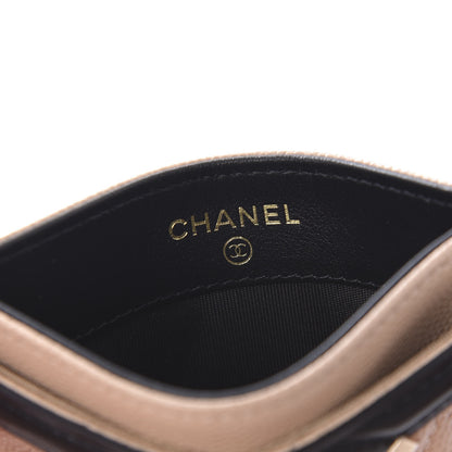 Chanel Caviar Quilted Filigree Card Holder Beige Black 6 of 10