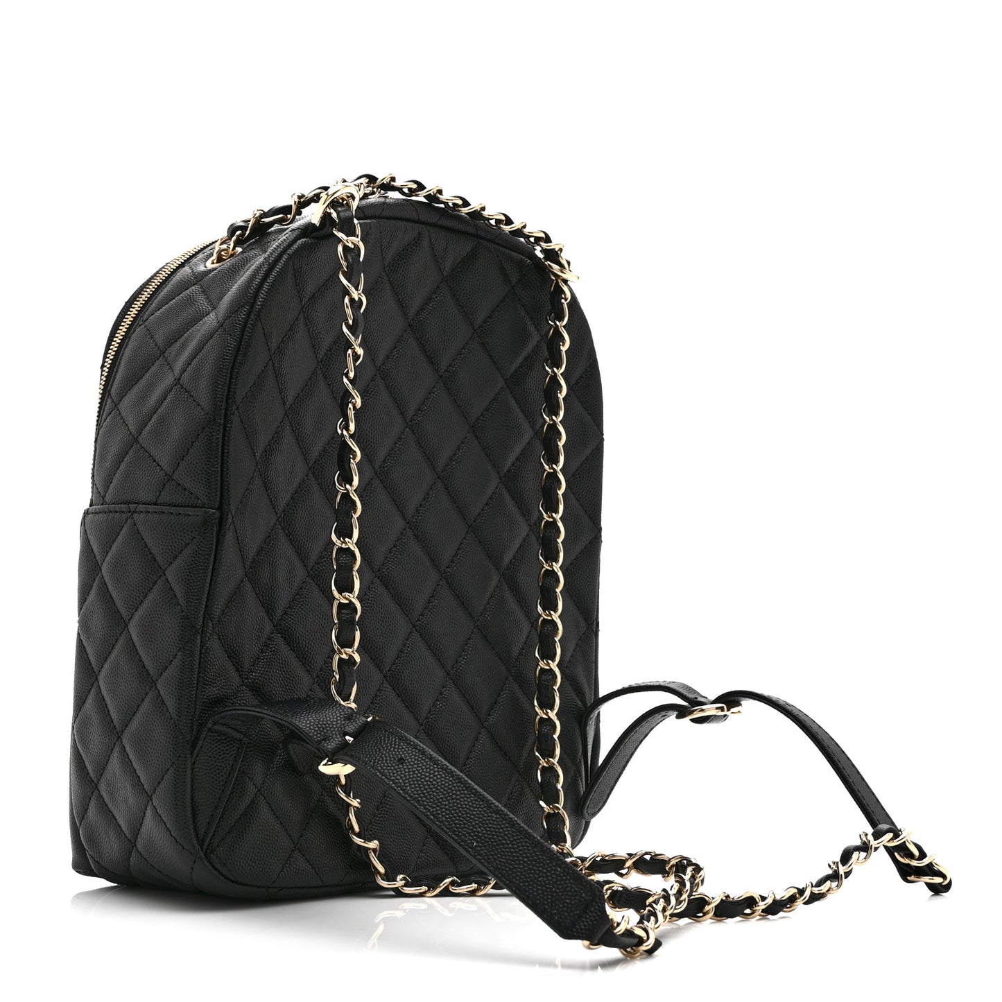 Caviar Quilted Large CC Day Backpack Black