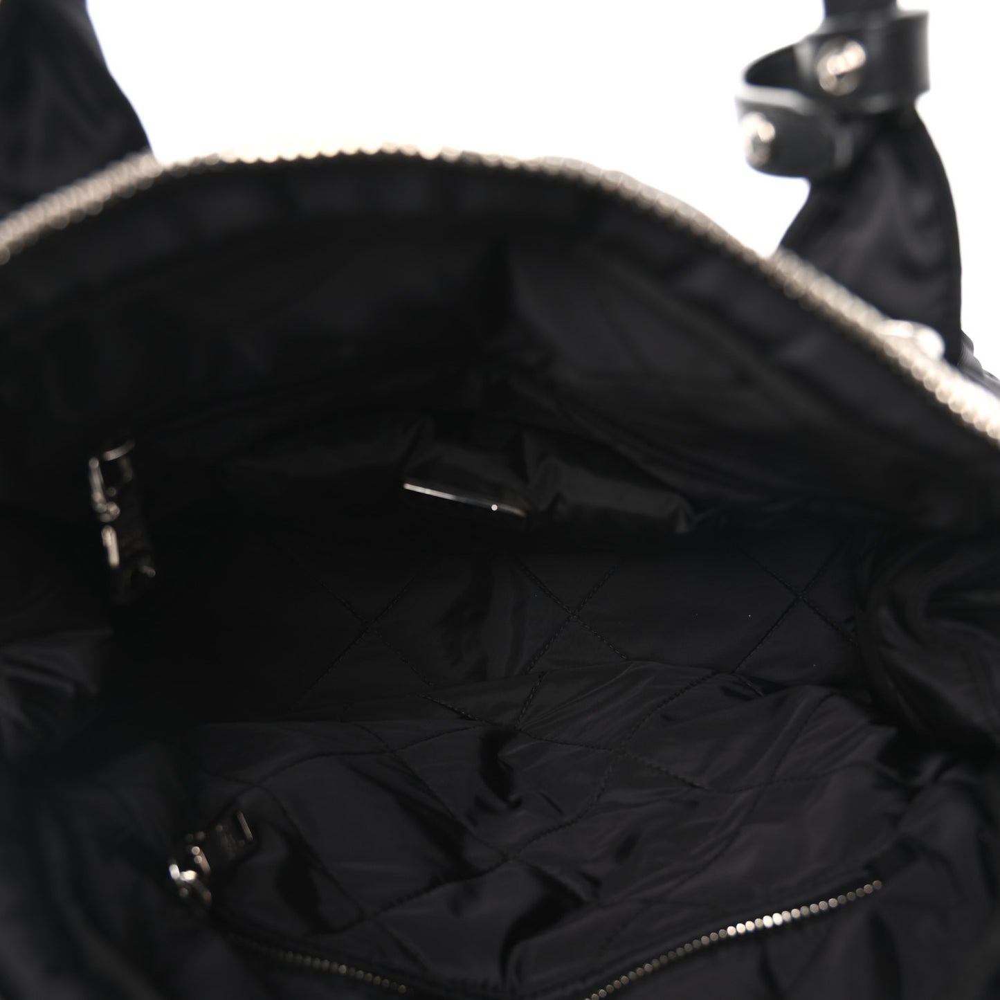 Tessuto Nylon Bomber Dome Satchel Black