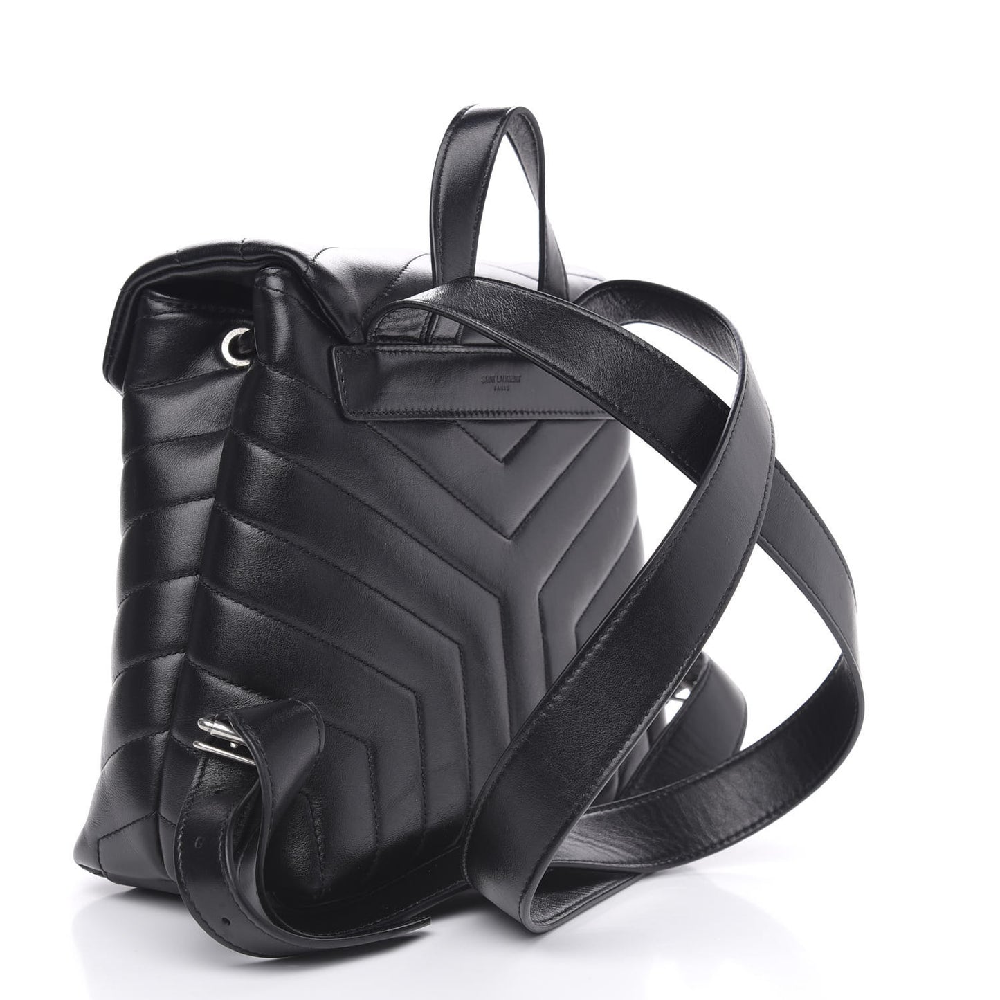 Calfskin Y Quilted Monogram Small Loulou Backpack Black