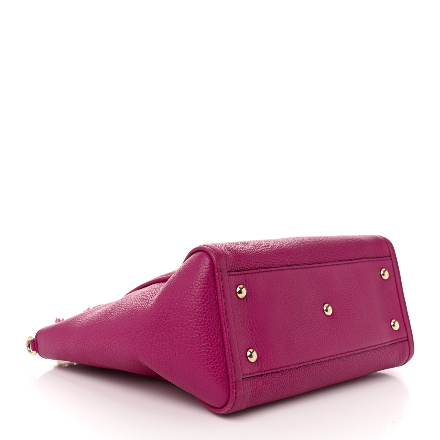 Pebbled Calfskin Small Soho Top Handle Bag Bright Bougainvillea