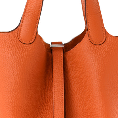 Hermes Taurillon Clemence Picotin Lock 18 PM Orange 7 of 10