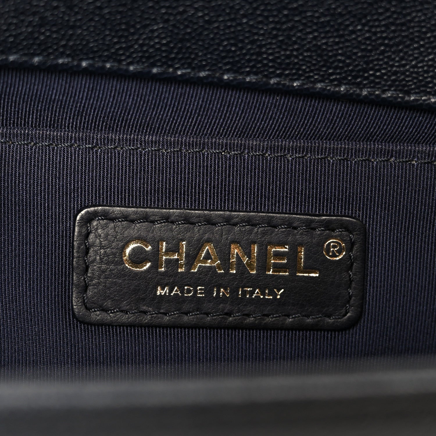 Chanel Caviar Quilted Medium Boy Flap Navy 6 of 10