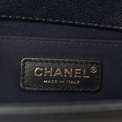 Chanel Caviar Quilted Medium Boy Flap Navy 6 of 10