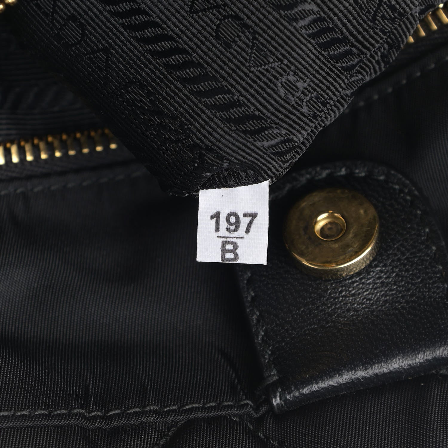 Prada Nylon Tessuto Impuntu Quilted Shoulder Bag Black 8 of 14