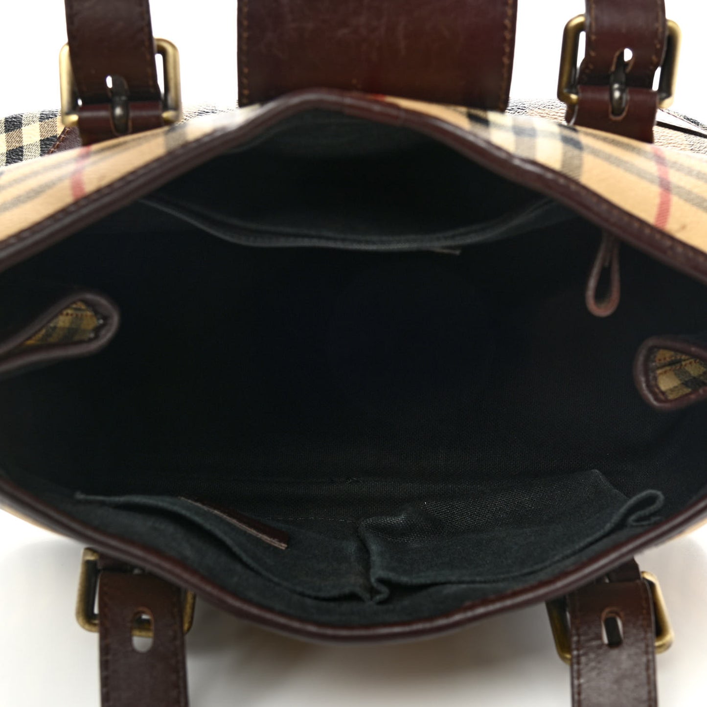 Haymarket Check Buckle Satchel Chocolate