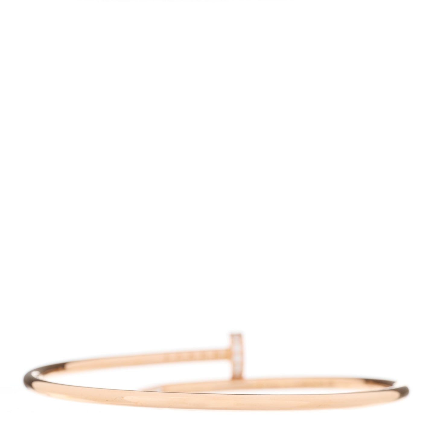 18K Pink Gold Diamond Small Juste Un Clou Bracelet 16
