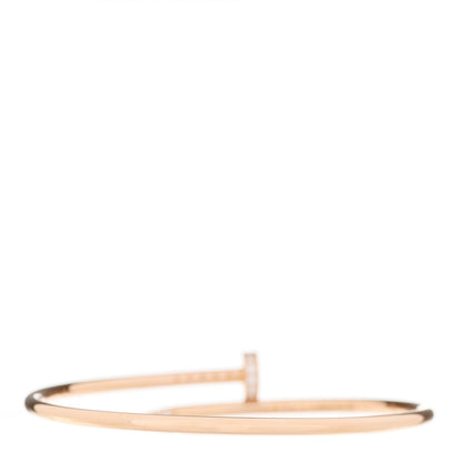 Cartier 18K Pink Gold Diamond Small Juste Un Clou Bracelet 16 2 of 3