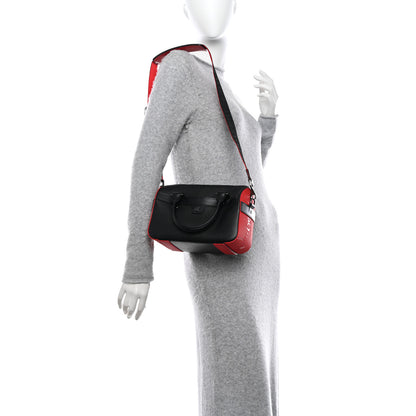 Christian Louboutin Grained Calfskin Rubber Ruisbuddy Small Duffle Black 2 of 13