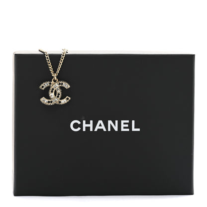 Chanel Baguette Crystal CC Necklace Light Gold Black 6 of 6