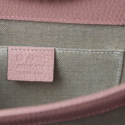 Gucci Dollar Calfskin Small Interlocking G Shoulder Bag Soft Pink 6 of 10