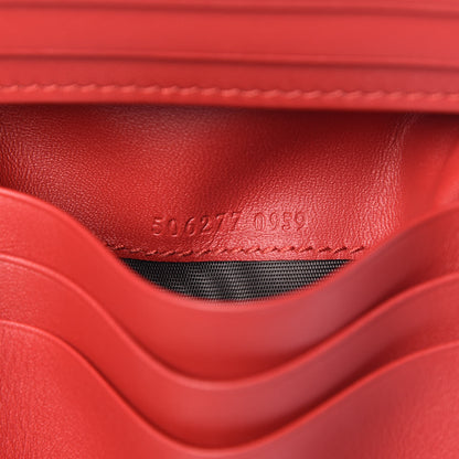 Gucci GG Supreme Monogram Bosco Patch Card Case Wallet Beige Malva Hibiscus Red 7 of 8