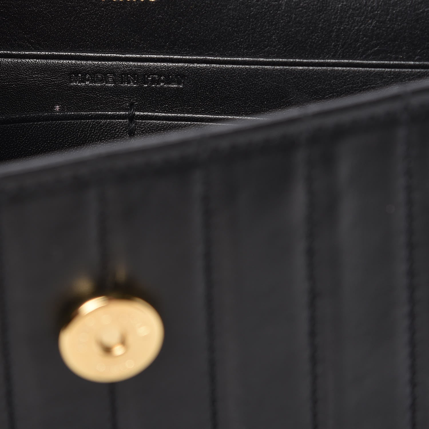 Saint Laurent Calfskin Matelasse Victoire Chain Wallet Black 7 of 10