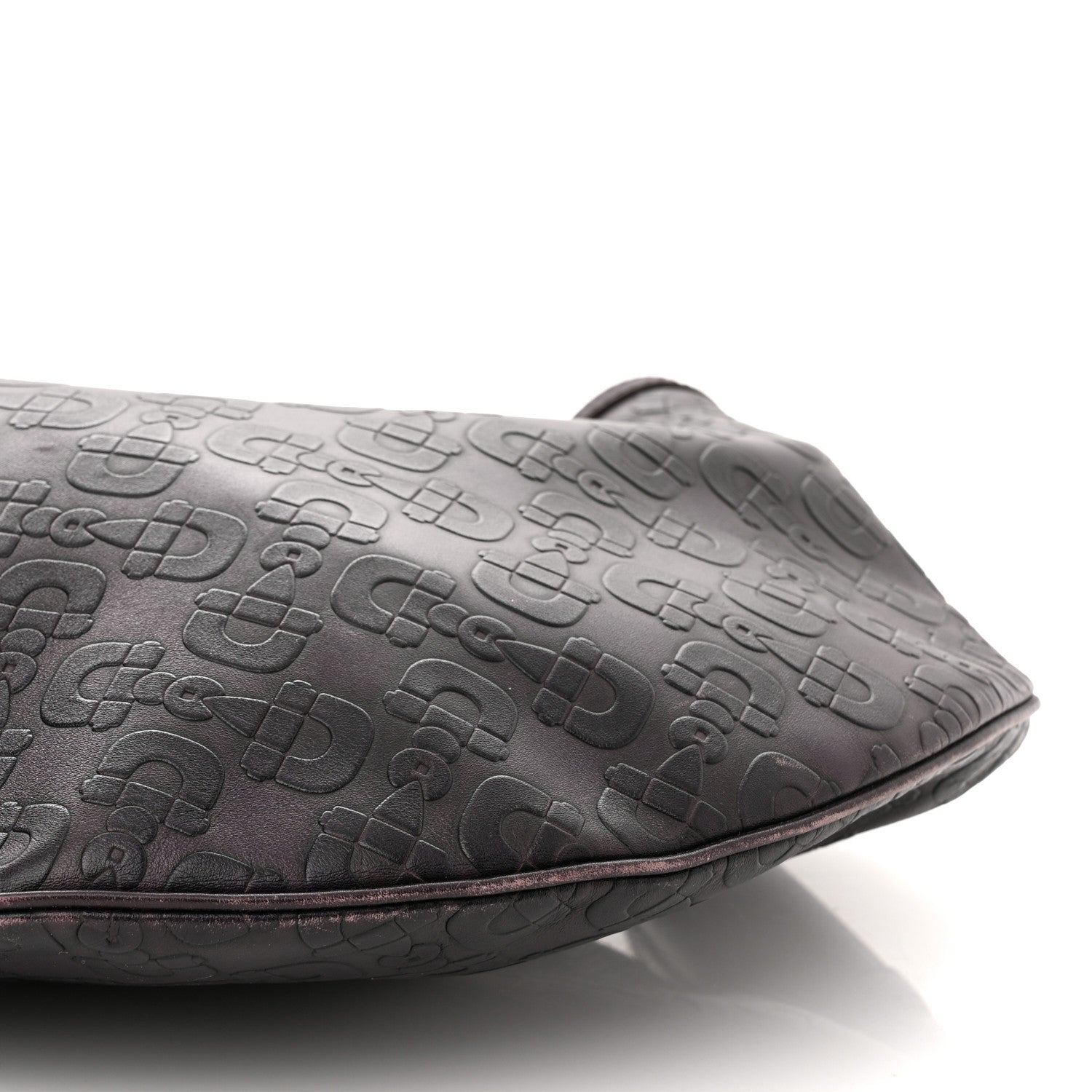 Gucci Calfskin Horsebit Embossed Glam Hobo Burgundy 10 of 17