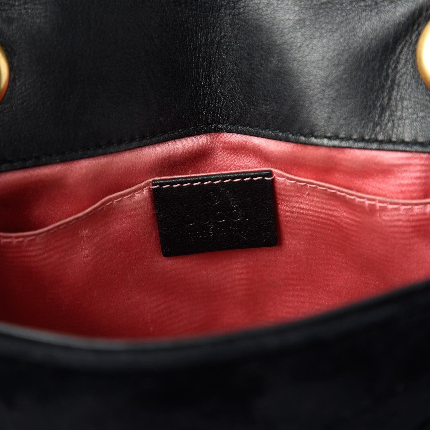 Gucci Velvet Matelasse Mini GG Marmont Shoulder Bag Black 8 of 11