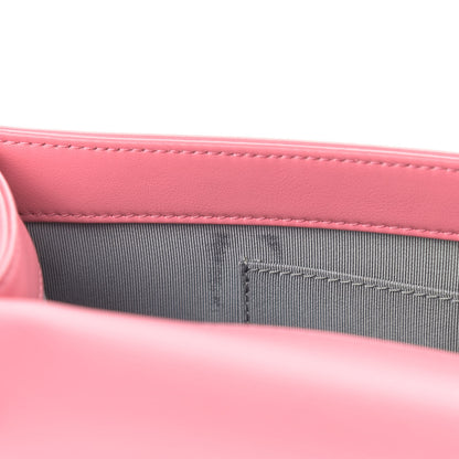 Chanel Calfskin Chevron Quilted New Medium Boy Flap Pink 12 of 12
