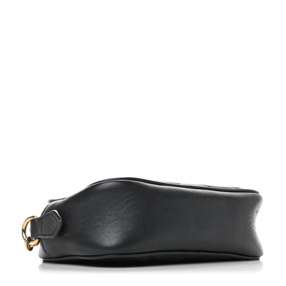 Gucci Calfskin Matelasse Mini GG Marmont Chain Shoulder Bag Black 3 of 4