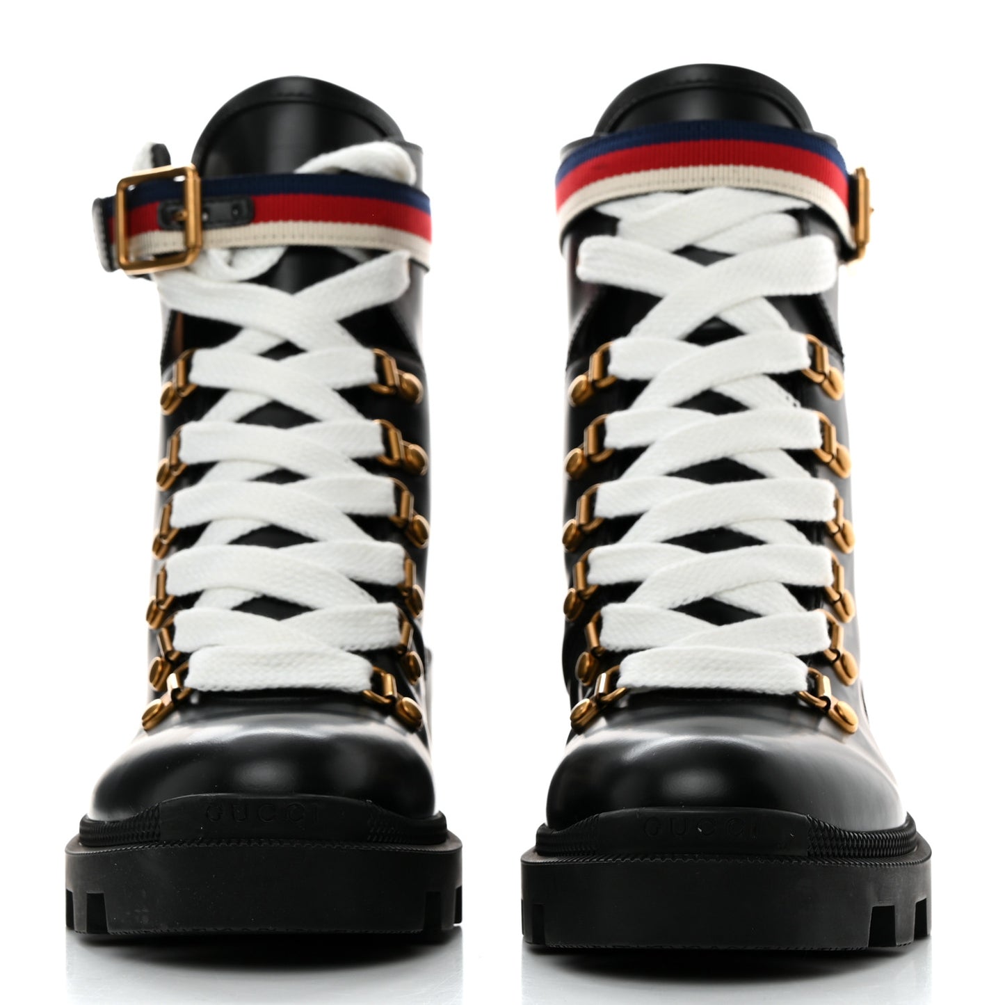Calfskin Sylvie Web Womens Lace Up Combat Boots 37 Black